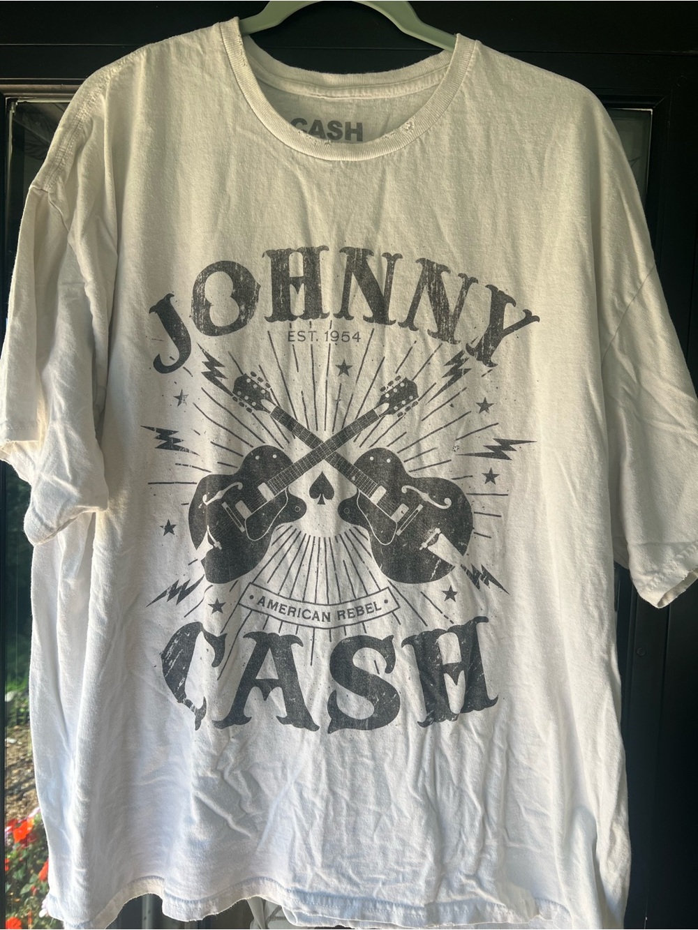 Johnny Cash Graphic Short Sleeve Tee - White